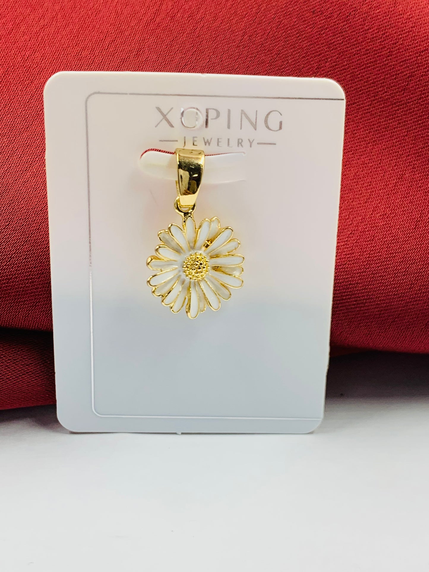 DIJE RODIO FLOR DORADO