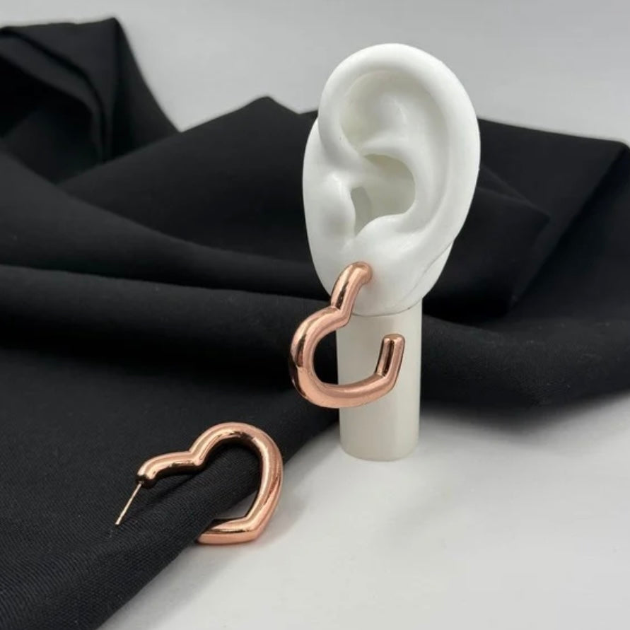 ARETE CORAZÓN RODIO ROSADO