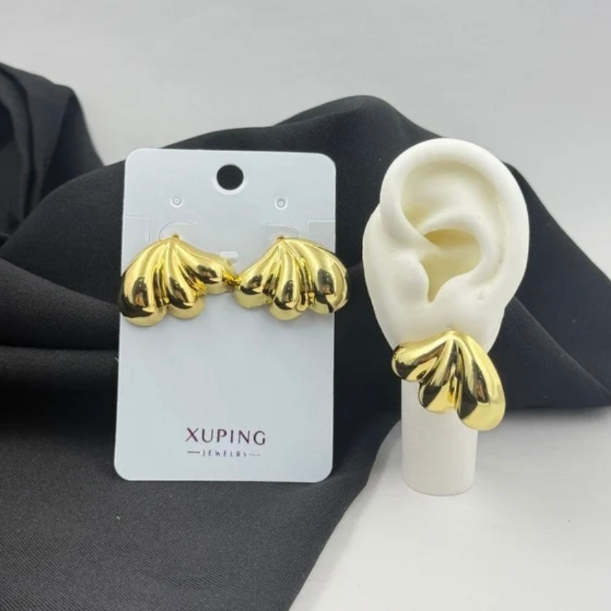ARETES GOTAS RODIO DORADO