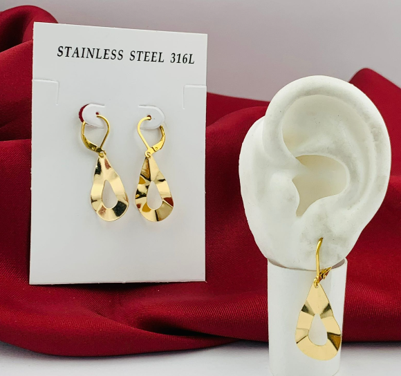 ARETE ACERO INOXIDABLE DORADO OVALO VISOS