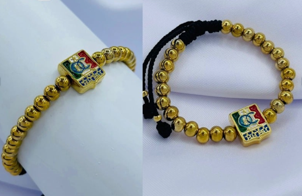 PULSERA ACERO INOXIDABLE DORADO ONCE CALDAS