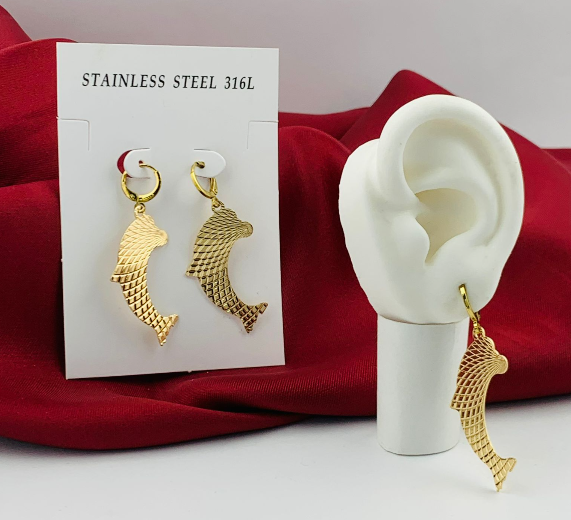 ARETE ACERO INOXIDABLE DORADO DELFIN GRANDE