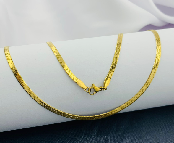 CADENA ACERO INOXIDABLE PLANA DORADO 60CM