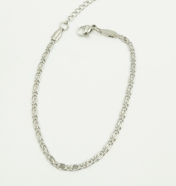 PULSERA ACERO INOXIDABLE CARACOL PLATEADO