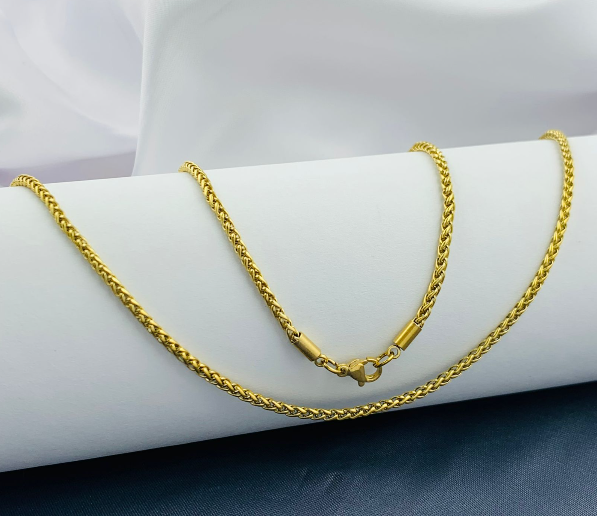 CADENA ACERO INOXIDABLE DORADO MEDIANA 60CM