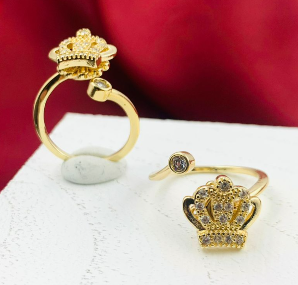 ANILLO RODIO GIRATORIO CIRON BLANCO DORADO
