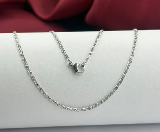 CADENA ACERO INOXIDABLE CARACOL DELGADA 60CM