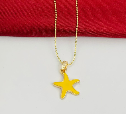 DUO RODIO ESTRELLA MAR AMARILLO DORADO