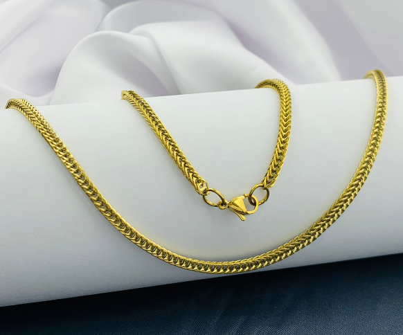 CADENA ACERO INOXIDABLE DORADO DOBLE ESLABON 60CM