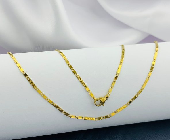 CADENA ACERO INOXIDABLE PLANA DORADO