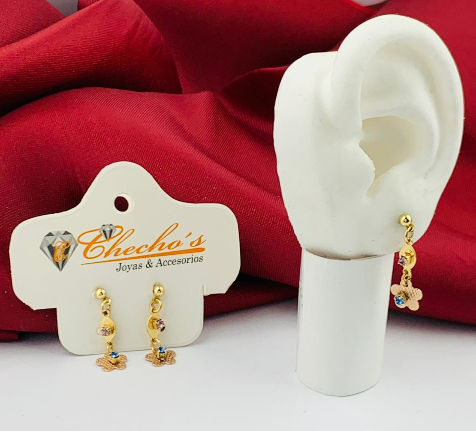 ARETE COVER GOLD COLGANTE FLOR CENTRO PERLA
