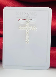 DIJE RODIO PLATIZADO CRUZ CIRCONES GARND