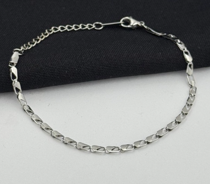 PULSERA ACERO INOXIDABLE CANDADO PLATEADO