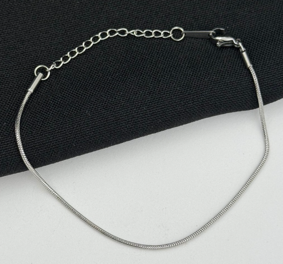 PULSERA ACERO INOXIDABLE PLATEADO COLA RATON