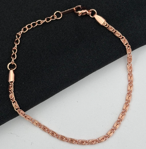 PULSERA ACERO INOXIDABLE ROSA CARACOL