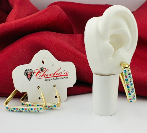 ARETE COVER GOLD TRIANGULO CANDONGA COLORES