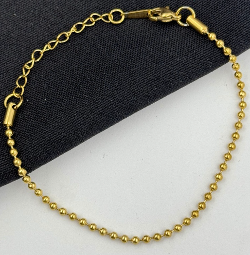 PULSERA ACERO INOXIDABLE DORADO MILITAR