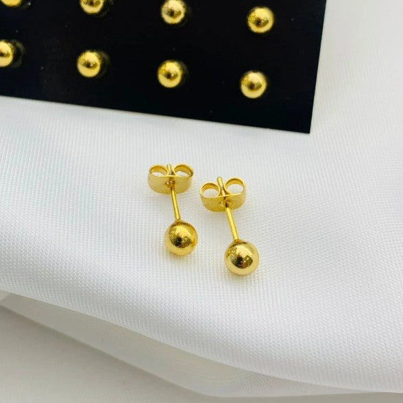 TOPO BALIN #4MM ACERO DORADO