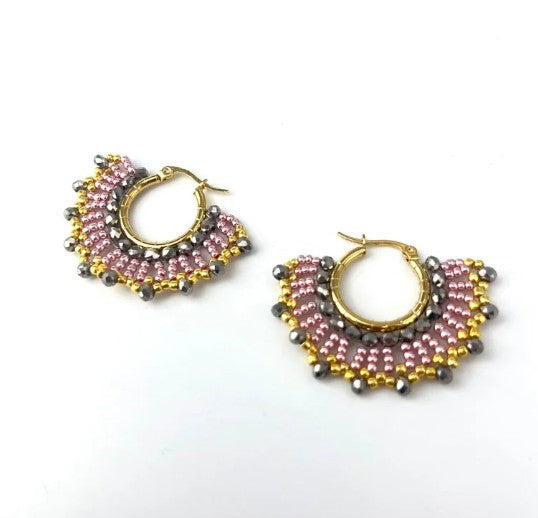 CANDONGA TEJIDA ROSADA-GRIS