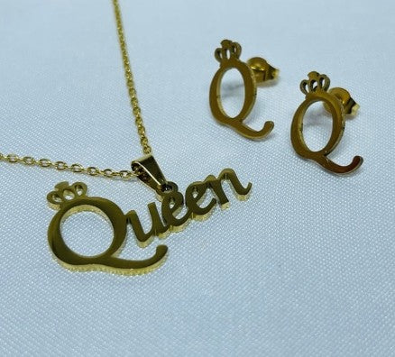 JUEGO QUEEN ACERO DORADO