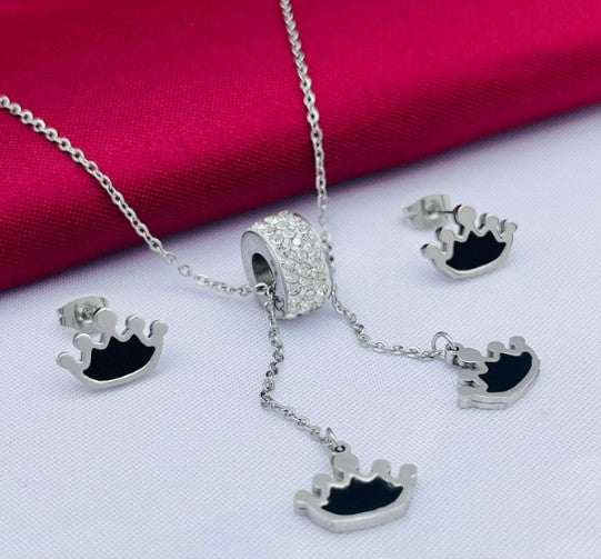 JUEGO CORONAS NEGRAS ACERO