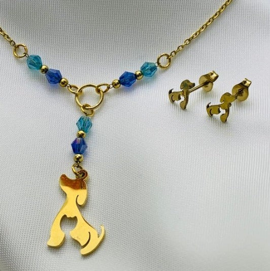 JUEGO PERRO MURANO AZUL