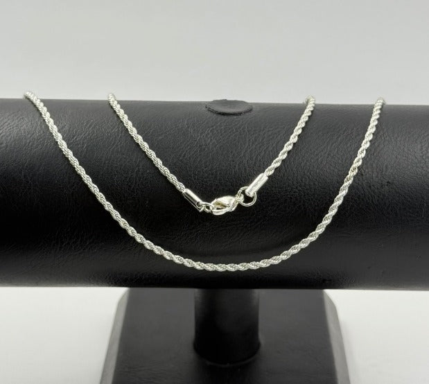 CADENA PLATIZADA LASO DELGADA ACERO INOXIDABLE 60CM