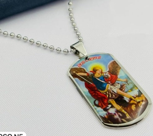 DUO SAN MIGUEL PLATEADO RESINA Y ACERO INOXIDABLE