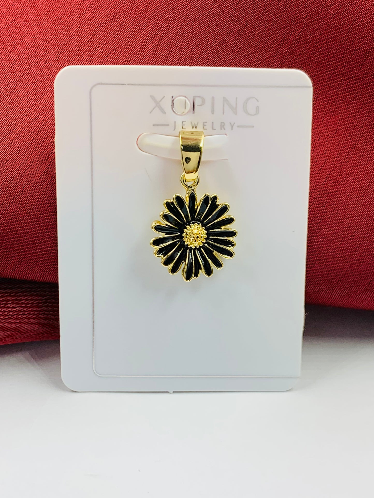 DIJE RODIO FLOR DORADO