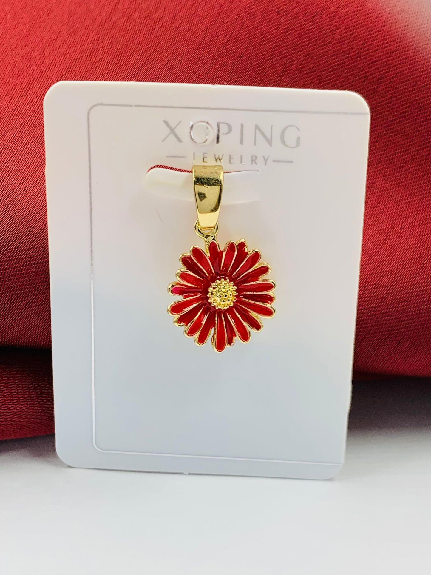 DIJE RODIO FLOR DORADO