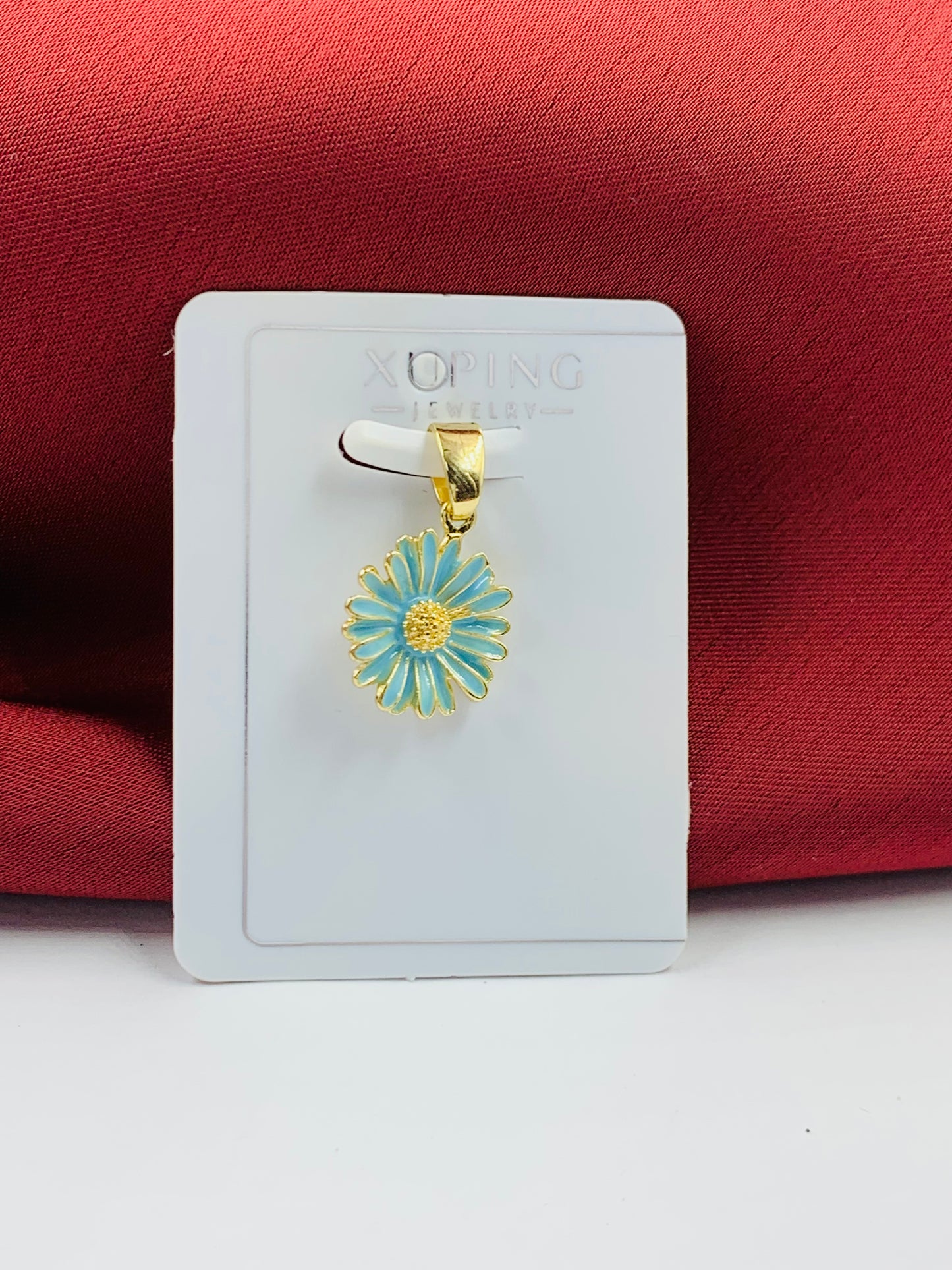 DIJE RODIO FLOR DORADO