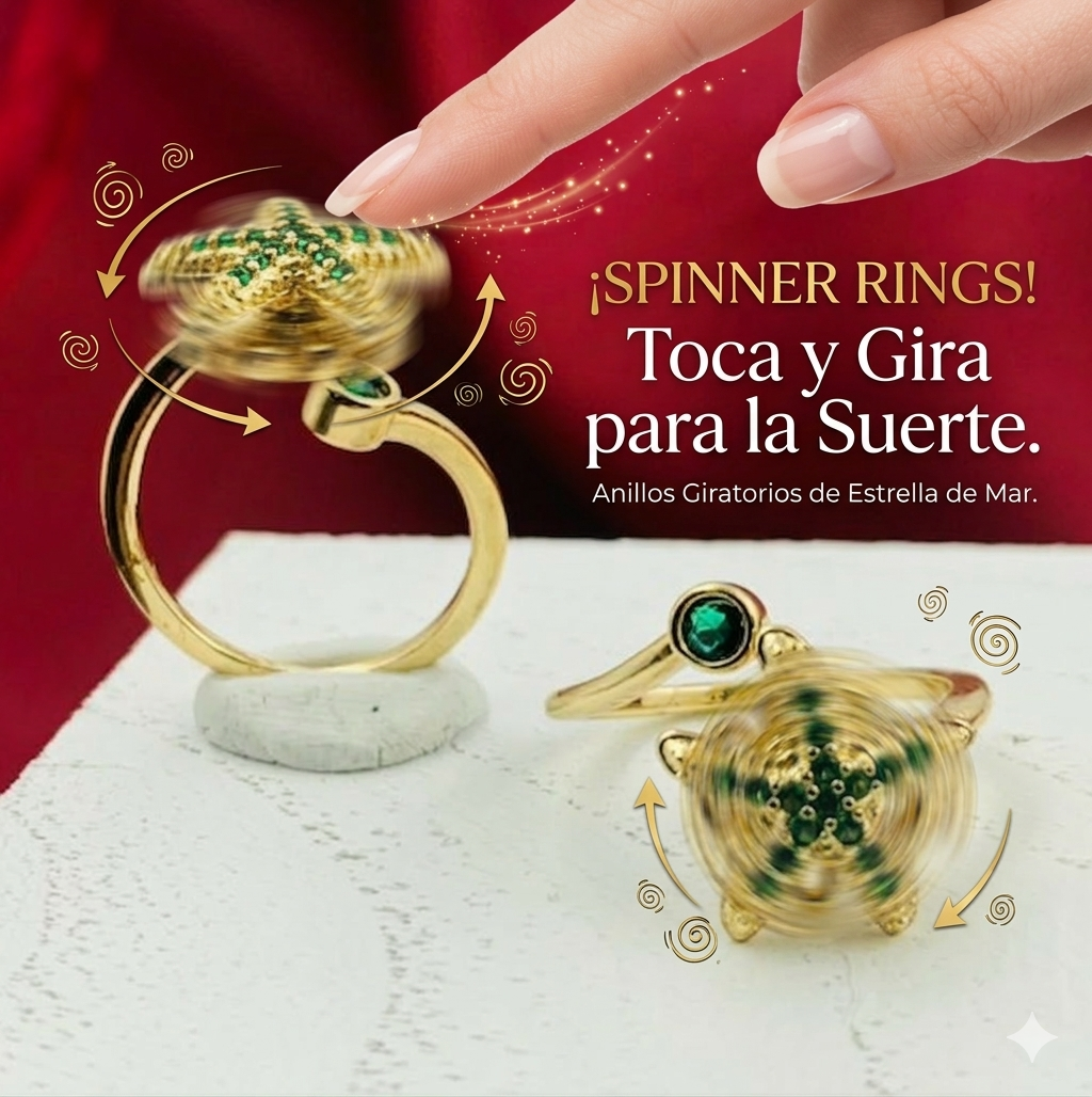 ANILLO RODIO GIRATORIO CIRCON VERDE DORADO