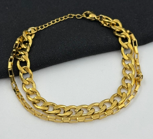 PULSERA ACERO INOXIDABLE DORADO