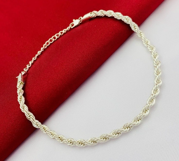 PULSERA ACERO INOXIDABLE PLATIZADO LASO