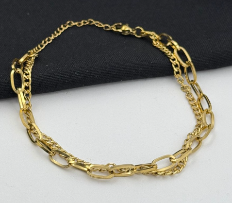 PULSERA ACERO INOXIDABLE DORADO