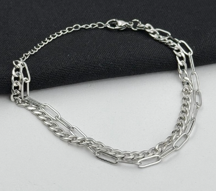 PULSERA ACERO INOXIDABLE PLATEADO
