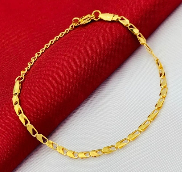 PULSERA ACEROM INOXIDABLE DORADO CANDADO