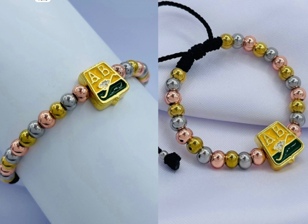 PULSERA ACERO INOXIDABLE 3 OROS BUCARAMANGA