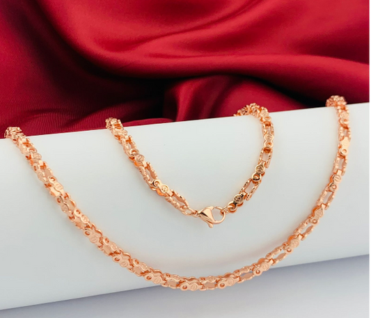 CADENA ACERO INOXIDABLE RUSTICA ROSA 60CM