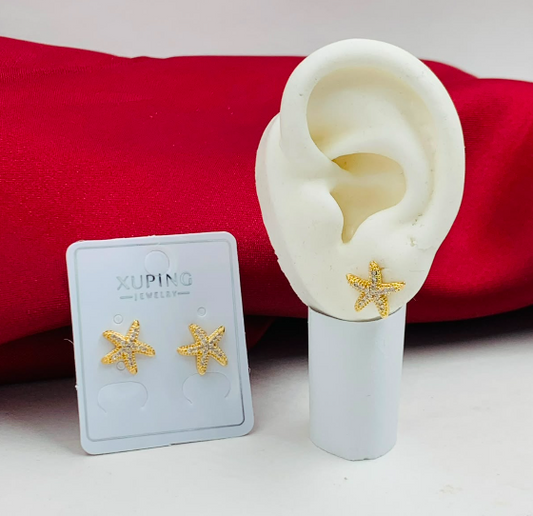 TOPO RODIO ESTRELLA CIRCON BLANCO DORADO