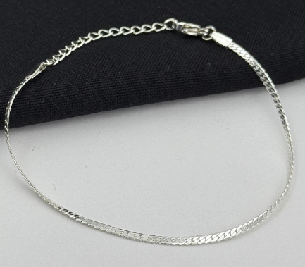 PULSERA ACERO INOXIDABLE PLATIZADA ESPEJO