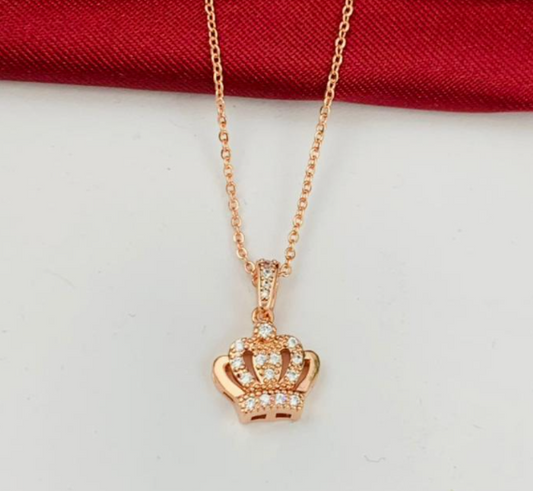 DUO RODIO CORONA 3D CIRCONES ROSA