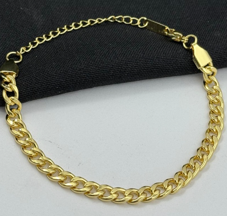 PULSERA RODIO DORADO CUBANA