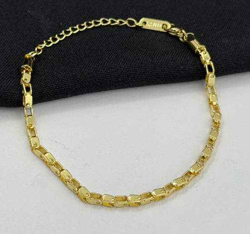 PULSERA RODIO DORADO BICICLETA