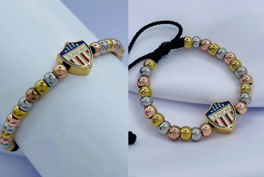 PULSERA ACERO INOXIDABLE 3 OROS JUNIOR