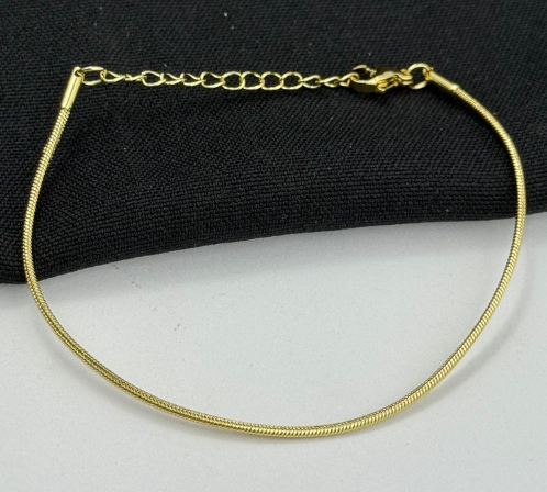 PULSERA RODIO DORADO COLA RATON