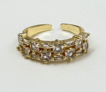 ANILLO RODIO CIRCON DORADO