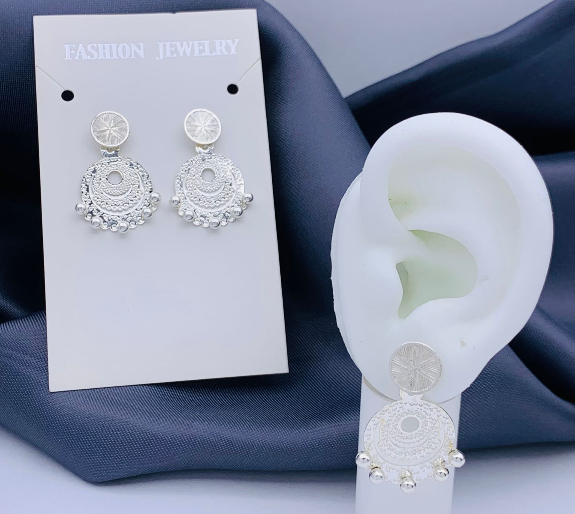 ARETE ACERO INOXIDABLE FILIGRANA CIRCULOS BOLA PLATIZADO