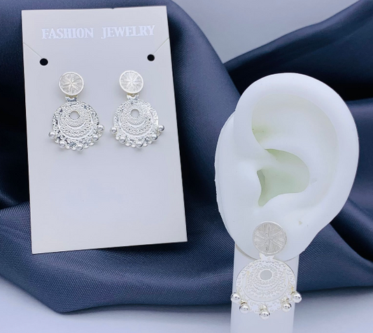 ARETE ACERO INOXIDABLE FILIGRANA CIRCULOS BOLA PLATIZADO