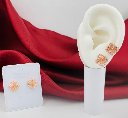 TOPO RODIO VAN CLEF ROSA VISOS CIRCON ALREDEDOR